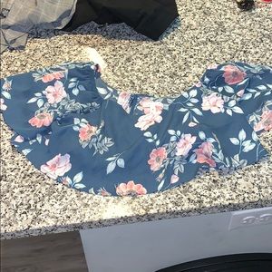 M Leith Floral Crop Top